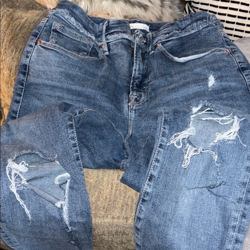 Good American Distressed Blue Women's skinny jeans